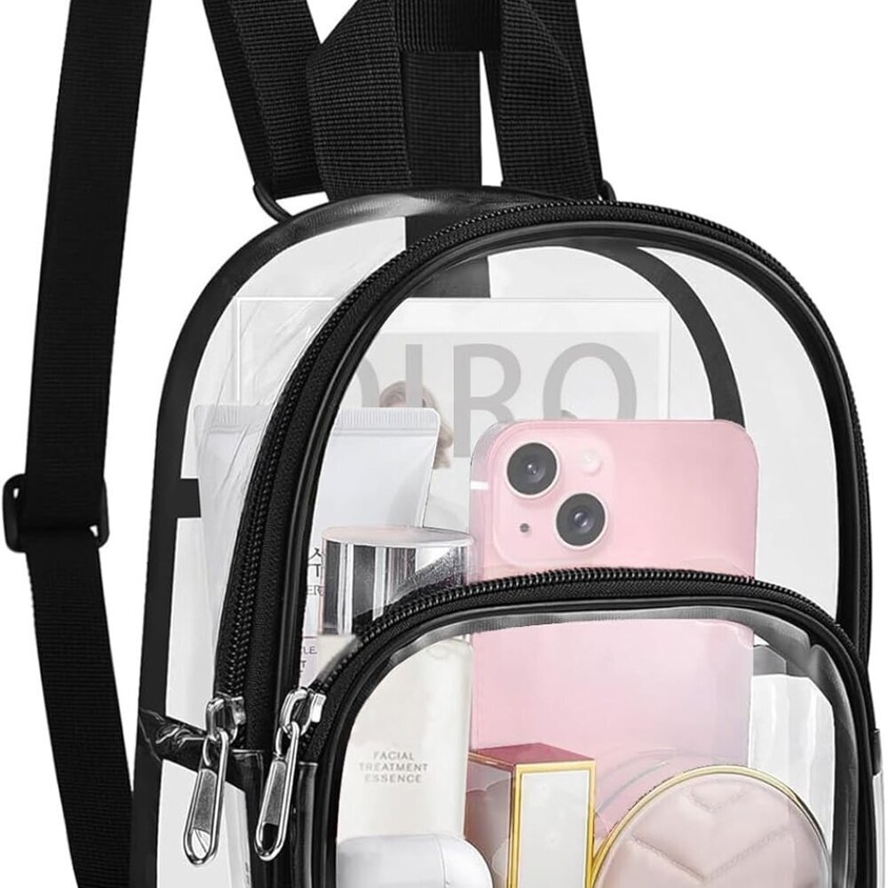 Mini Clear Backpack PVC Small Transparent Bag for… - image 1